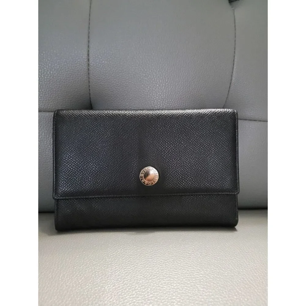 BVLGARI Leather Trifold Wallet /S0288